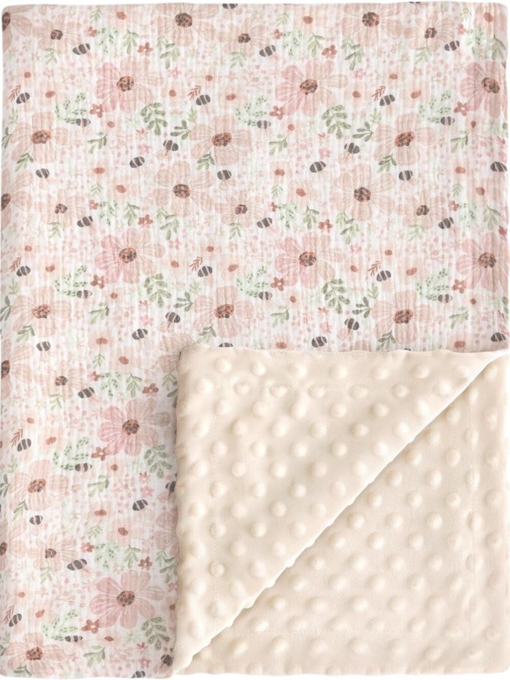 New KeaBabies Minky Dual Sided Baby Blanket Flora Vale (40x30)🌸